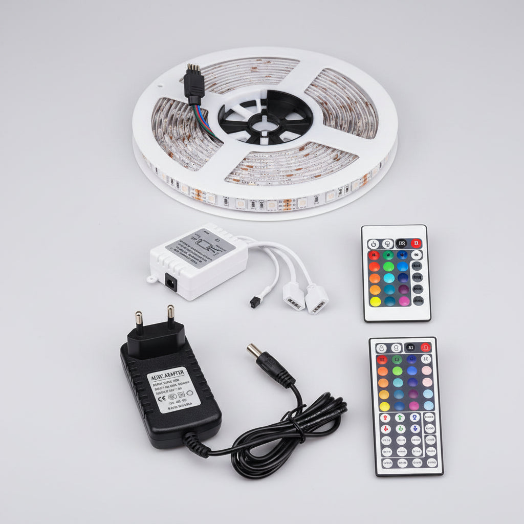 RGB LED strip light with remote control for bedroom, living room and TV backlight
