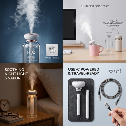 Air Humidifier Portable USB Aroma Diffuser Car Atomizer