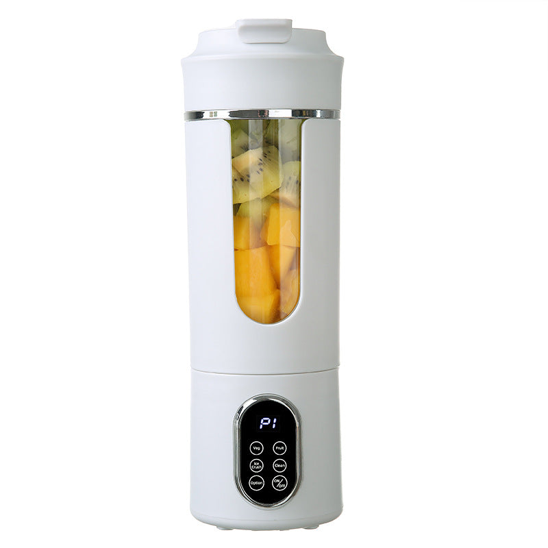 Portable wireless juicer with 12 stainless steel blades and 4-speed adjustment for ice crushing and smoothies