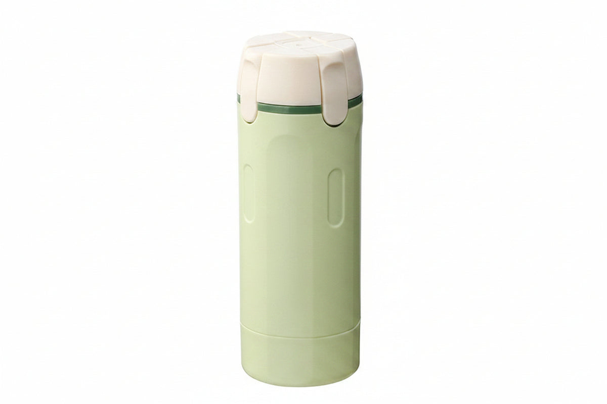 4-in-1 travel dispenser bottle set with four 30ml refillable toiletry bottles
