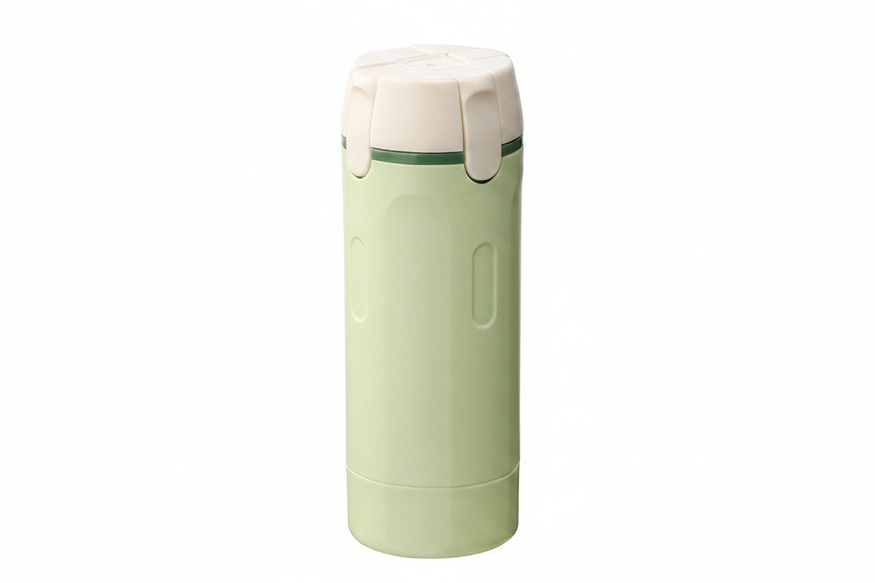 4-in-1 travel dispenser bottle set with four 30ml refillable toiletry bottles
