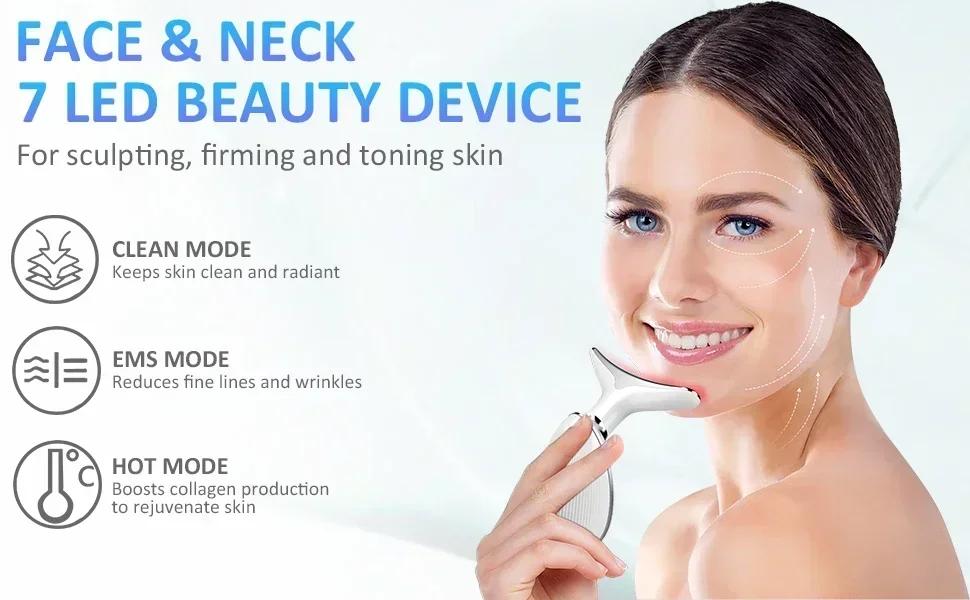 Rechargeable EMS Neck Massager – Microcurrent & Thermal Neck Care Device
