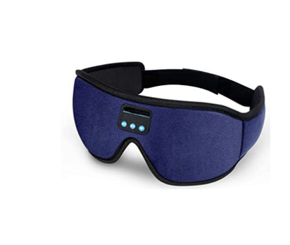 Black 3D ergonomic Bluetooth 5.0 sleep eye mask with built-in wireless headphones and soft memory foam.